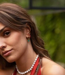 Boucles D'oreilles Riftan (Acier Doré) 8 Boucles D'oreilles Riftan (Acier Doré) -Zagbijoux Boutique boucles doreilles riftan acier dore turquoise 1 portees