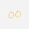 Boucles D'oreilles Ring (Acier Doré) -Zagbijoux Boutique boucles doreilles ring acier dore
