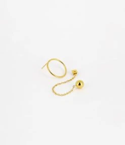 Boucles D'oreilles Saila (Acier Doré) 9 Boucles D'oreilles Saila (Acier Doré) -Zagbijoux Boutique boucles doreilles saila acier dore 2