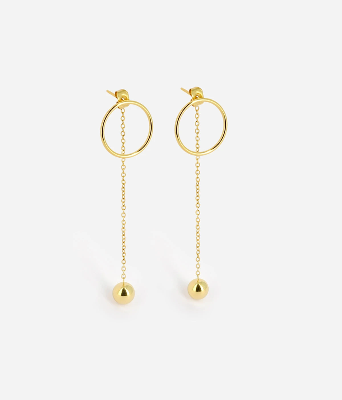 Boucles D'oreilles Saila (Acier Doré) 3 Boucles D'oreilles Saila (Acier Doré)