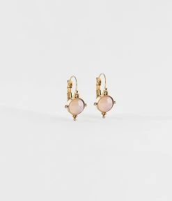 Boucles D'oreilles Salomé (Acier Doré) -Zagbijoux Boutique boucles doreilles salome acier dore pierre de soleil