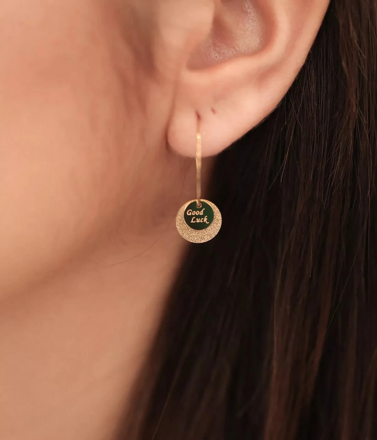 Boucles D'oreilles Santa Sofia (Acier Doré) 4 Boucles D'oreilles Santa Sofia (Acier Doré) – Image 2