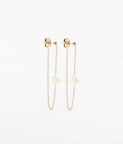 Boucles D'oreilles South Sea (Acier Doré)