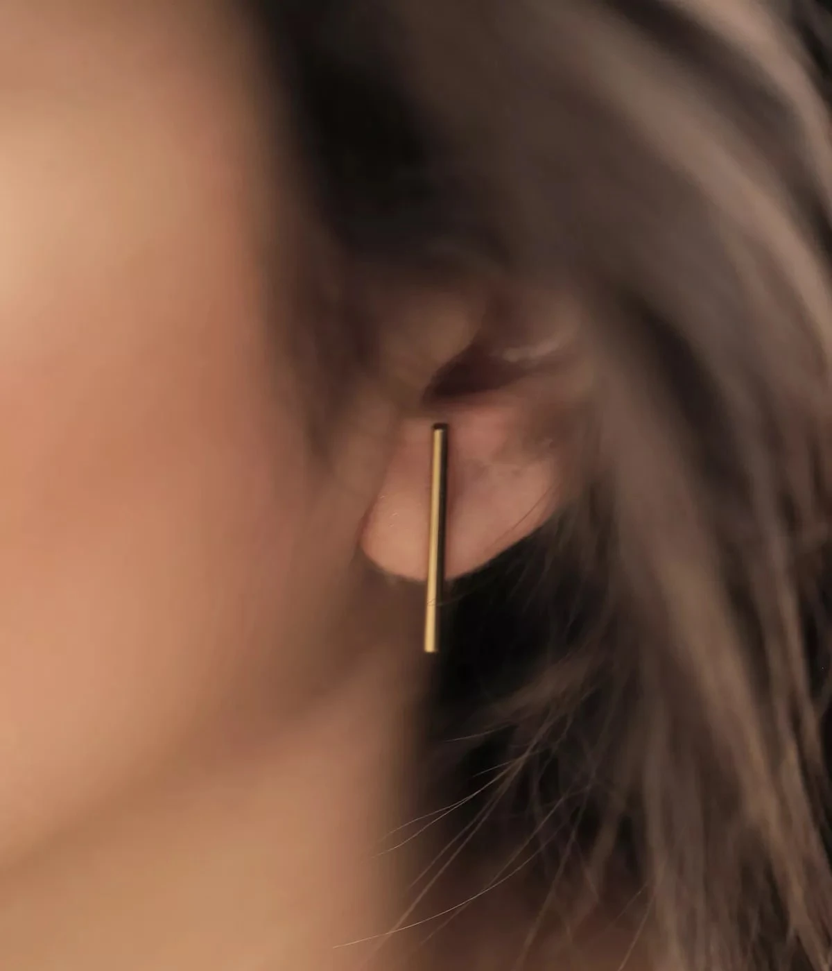 Boucles D'oreilles Starck (Acier Doré) 4 Boucles D'oreilles Starck (Acier Doré) – Image 2