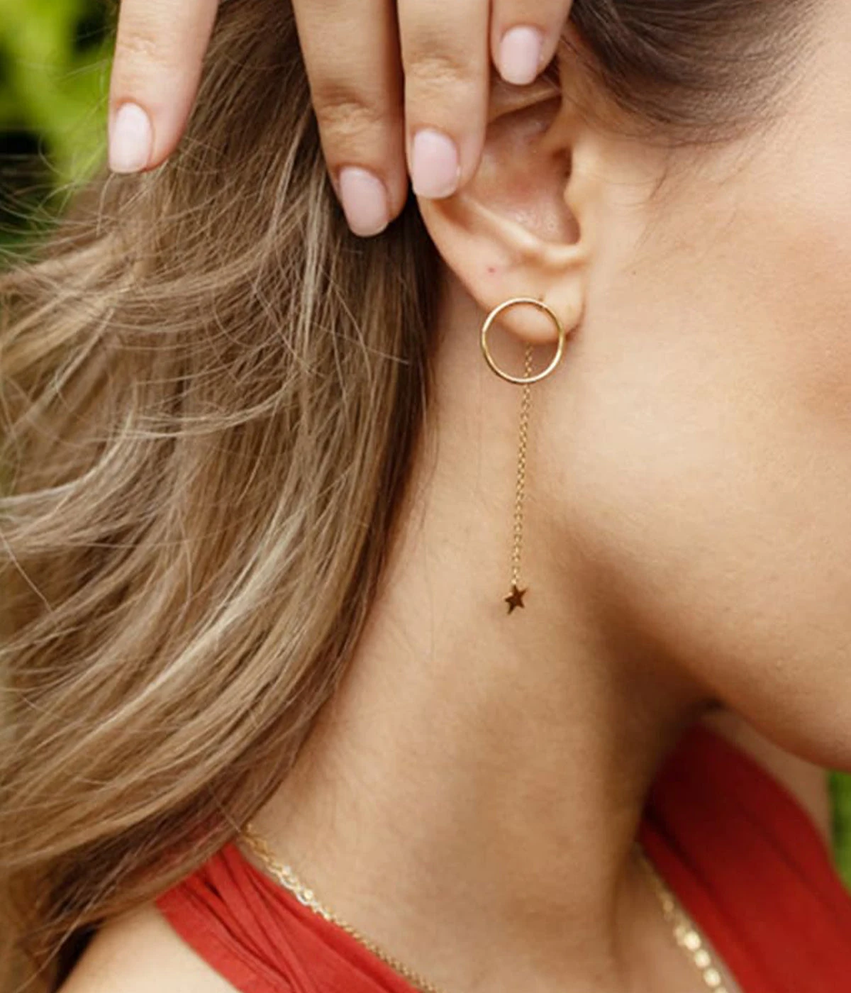 Boucles D'oreilles Starlight (Acier Doré) 4 Boucles D'oreilles Starlight (Acier Doré) – Image 2