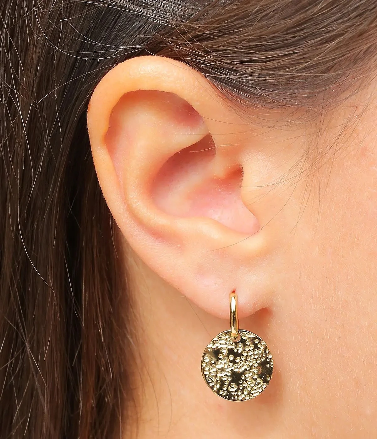 Boucles D’oreilles Théodor (Acier Doré) 4 Boucles D’oreilles Théodor (Acier Doré) – Image 2