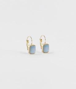 Boucles D'oreilles Véra (Acier Doré) -Zagbijoux Boutique boucles doreilles vera acier dore amazonite