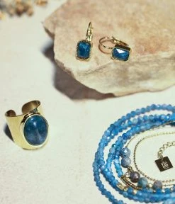 Boucles D'oreilles Véra (Acier Doré) -Zagbijoux Boutique boucles doreilles vera acier dore apatite nature morte