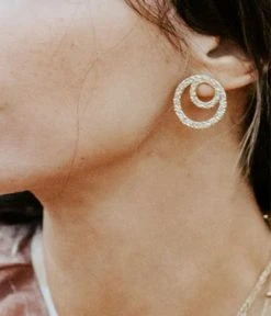 Boucles D'oreilles Vortex (Acier Doré) 10 Boucles D'oreilles Vortex (Acier Doré) -Zagbijoux Boutique boucles doreilles vortex acier dore 1 portees