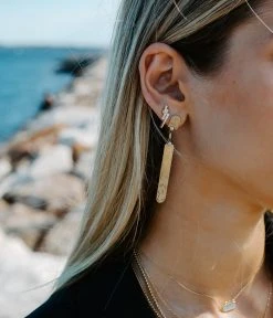 Boucles D'oreilles Yapal (Acier Doré) -Zagbijoux Boutique boucles doreilles yapal boucles doreilles sono acier dore