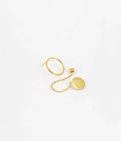 Boucles D'oreilles Yvonne (Acier Doré) -Zagbijoux Boutique boucles doreilles yvonne acier dore 2