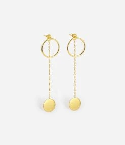 Boucles D'oreilles Yvonne (Acier Doré)