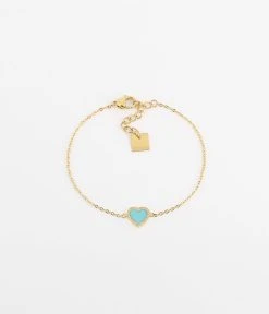 Bracelet Alice (Acier Doré) -Zagbijoux Boutique bracelet alice acier dore bleu clair