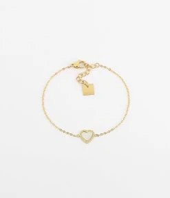 Bracelet Alice (Acier Doré) -Zagbijoux Boutique bracelet alice acier dore nacre