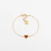 Bracelet Alice (Acier Doré) -Zagbijoux Boutique bracelet alice acier dore rouge