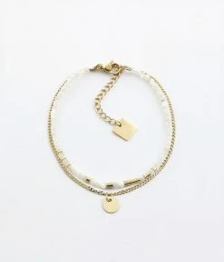 Bracelet Apache (Acier Doré) -Zagbijoux Boutique bracelet apache acier dore nacre