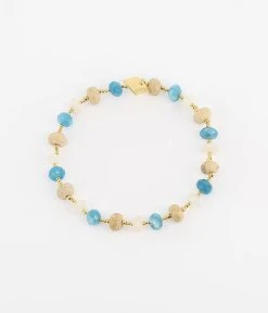 Bracelet Léa (Acier Doré) -Zagbijoux Boutique bracelet bea acier dore amazonite