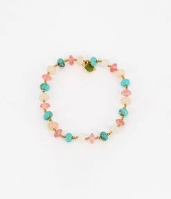 Bracelet Léa (Acier Doré) -Zagbijoux Boutique bracelet bea acier dore quartz rose