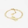 Bracelet Charm Love (Acier Doré) -Zagbijoux Boutique bracelet charm love acier dore