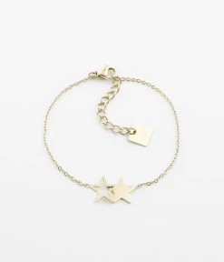 Bracelet Double Star (Acier Doré)