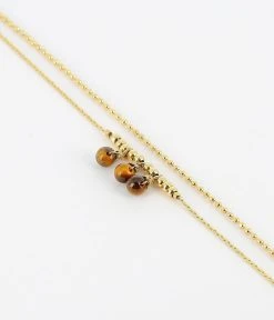 Bracelet Fanny (Acier Doré) 12 Bracelet Fanny (Acier Doré) -Zagbijoux Boutique bracelet fanny acier dore oeil de tigre