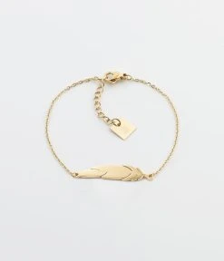 Bracelet Feather (Acier Doré)