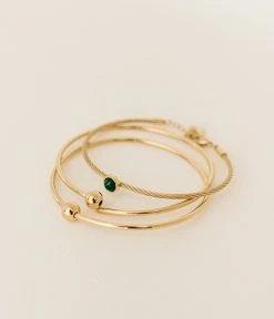 Bracelet Jonc Calypso (Acier Doré) -Zagbijoux Boutique bracelet jonc calypso 1