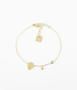 Bracelet Khamsa (Acier Doré)