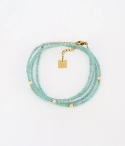 Bracelet La Natura (Acier Doré) -Zagbijoux Boutique bracelet la natura acier dore amazonite