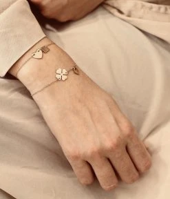 Bracelet Lucky Heart (Acier Doré) -Zagbijoux Boutique bracelet lucky heart acier dore