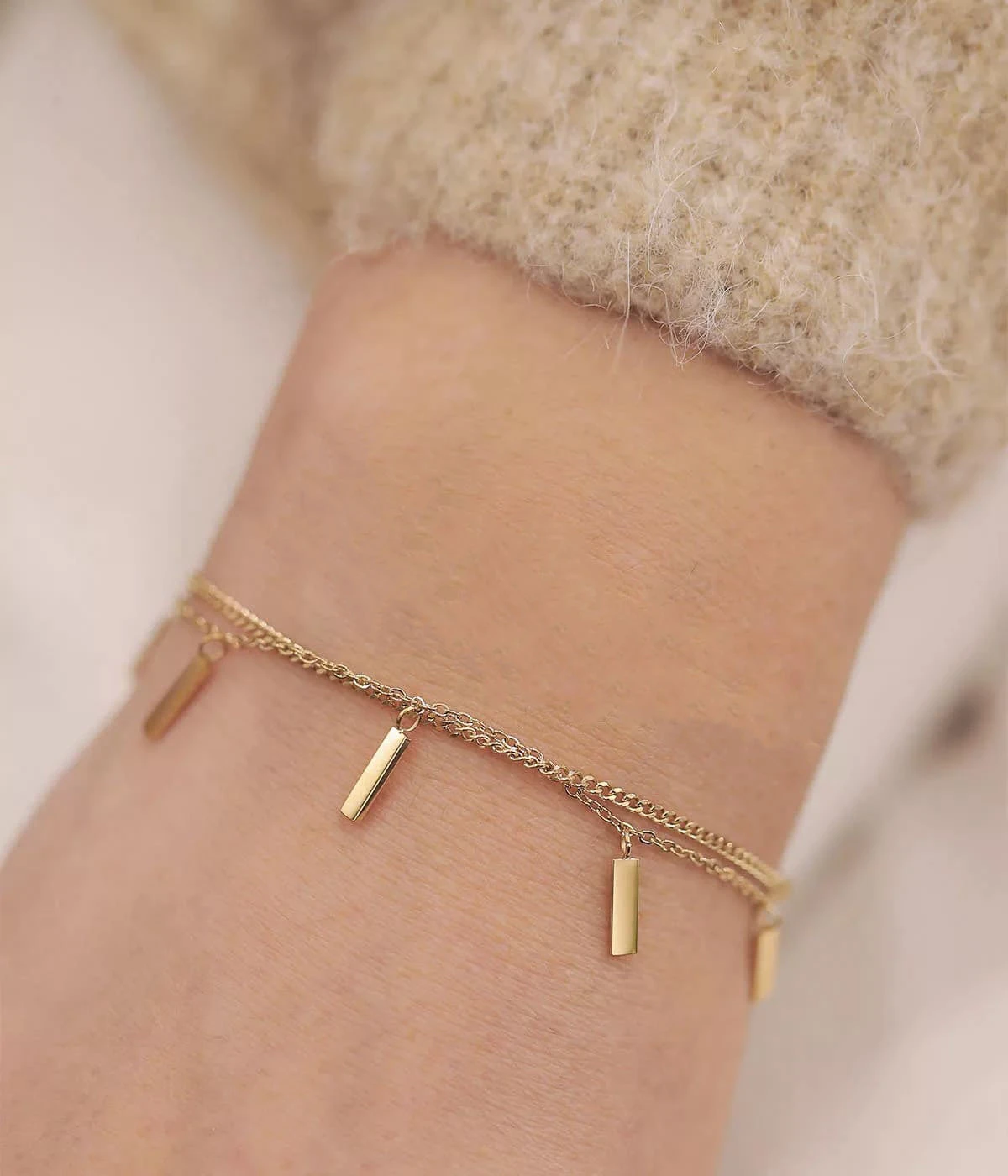 Bracelet Miko (Acier Doré) 4 Bracelet Miko (Acier Doré) – Image 2