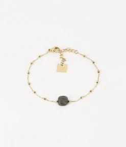 Bracelet Pablo (Acier Doré) -Zagbijoux Boutique bracelet pablo acier dore labradorite