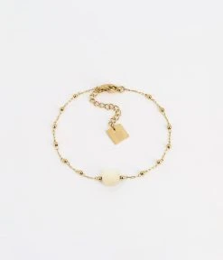 Bracelet Pablo (Acier Doré) -Zagbijoux Boutique bracelet pablo acier dore nacre