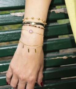 Bracelet Perla (Acier Doré) -Zagbijoux Boutique bracelet perla acier dore porte 1