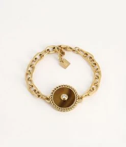 Bracelet Roman (Acier Doré) 11 Bracelet Roman (Acier Doré) -Zagbijoux Boutique bracelet roman acier dore oeil de tigre