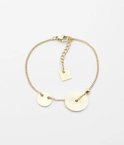 Bracelet Saturne (Acier Doré)