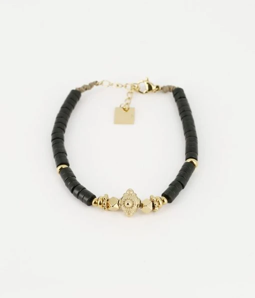 Bracelet Sierra (Acier Doré) 1 Bracelet Sierra (Acier Doré) -Zagbijoux Boutique bracelet sierra acier dore noir