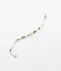 Bracelet Taimiti (Acier Doré) 7 Bracelet Taimiti (Acier Doré) -Zagbijoux Boutique bracelet taimiti acier dore agate blanche