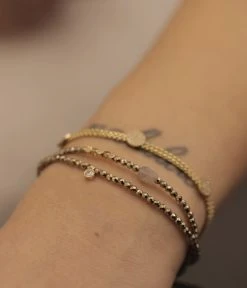 Bracelet Tara (Acier Doré) -Zagbijoux Boutique bracelet tara acier dore pyrite porte 1