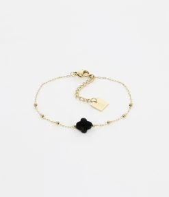 Bracelet Velasquez (Acier Doré) 34 Bracelet Velasquez (Acier Doré) -Zagbijoux Boutique bracelet velasquez acier dore onyx noir