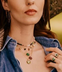 Collier Anya (Acier Doré) -Zagbijoux Boutique collier anya collier trifolium 1