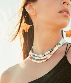 Collier Bora Bora (Acier Doré) -Zagbijoux Boutique collier bora bora acier dore