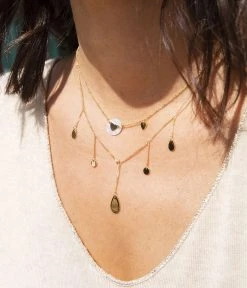 Collier Giuliana (Acier Doré) -Zagbijoux Boutique collier giuliana acier dore