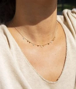 Collier Mini Confettis (Acier) -Zagbijoux Boutique collier mini confettis acier dore eed48c18 afb8 4e9f 9dd3 2c72084972e1