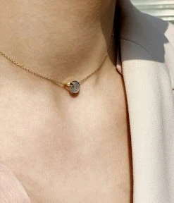 Collier Roland (Acier Doré) 5 Collier Roland (Acier Doré) -Zagbijoux Boutique collier roland acier dore nacre