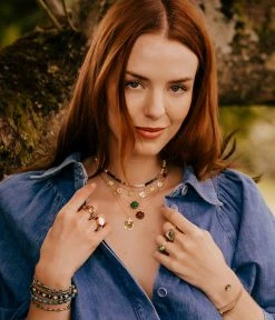 Collier Trifolium (Acier Doré) -Zagbijoux Boutique collier trifolium