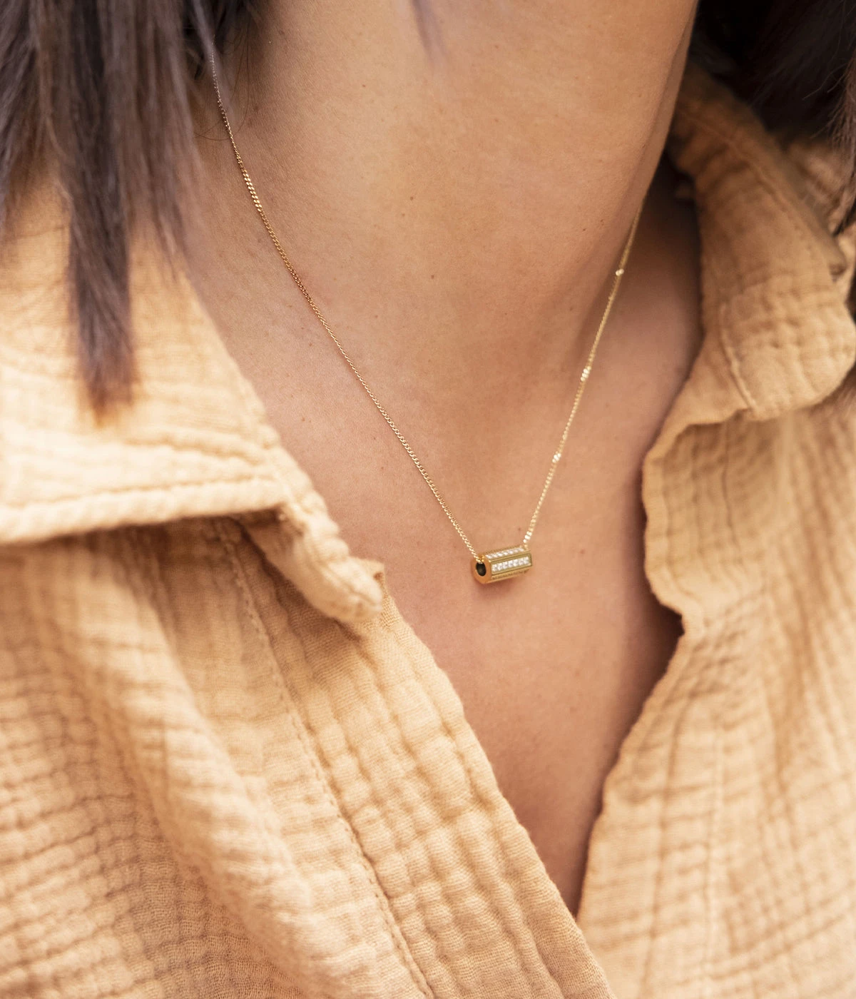 Collier Tallulah (Acier Doré) 4 Collier Tallulah (Acier Doré) – Image 2