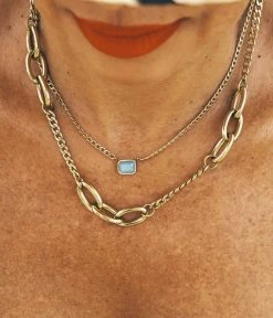 Collier Ulysse (Acier Doré) -Zagbijoux Boutique collierulysse collierlee