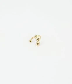 Earcuff Camélia (Acier Doré)