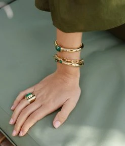 Bracelet Jonc Twonda (Acier Doré) -Zagbijoux Boutique joncdharma jonctwonda braceletmera baguesceria